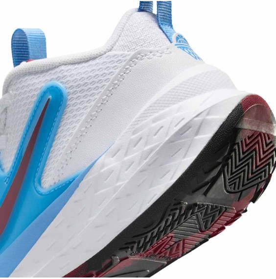 Buy Kids Nike Team Hustle D 12 White White University Blue Shoes | 24Segons