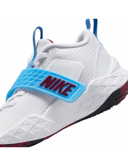 Acheter Chaussures Enfants Nike Team Hustle D 12 Blanc Blanc Bleu Université | 24Segons