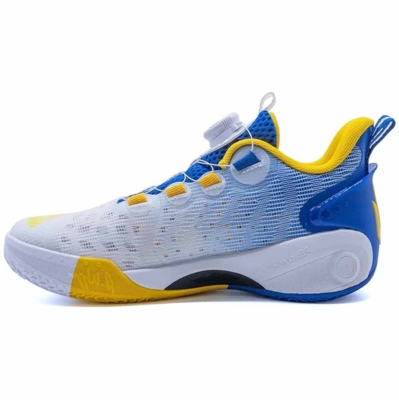 Buy Junior Peak Taichi AW3 White Blue Yellow Sneakers | 24Segons
