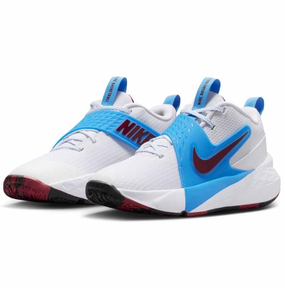 Buy Junior Nike Team Hustle D 12 White University Blue Sneakers | 24Segons
