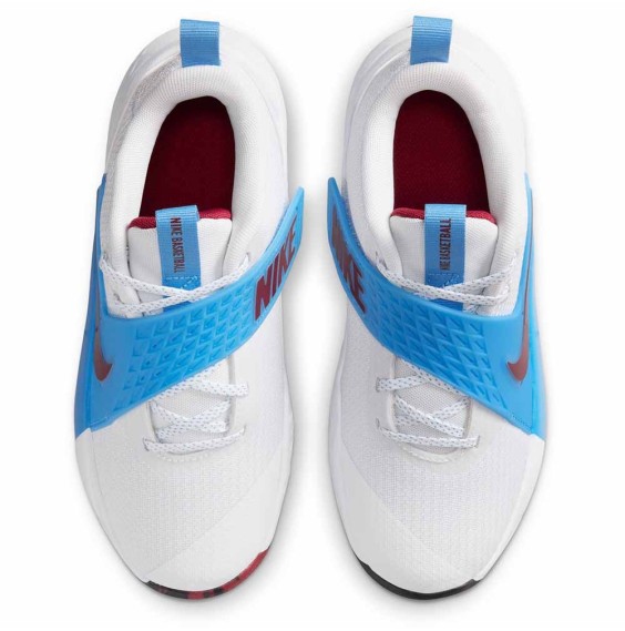 Acquistare le scarpe junior Nike Team Hustle D 12 White University Blue | 24Segons