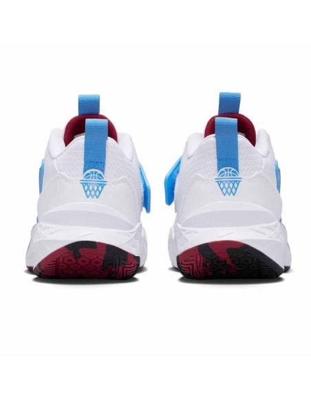 Acquistare le scarpe junior Nike Team Hustle D 12 White University Blue | 24Segons