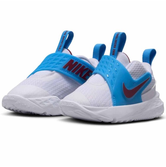 Buy Nike Team Hustle D 12 White White University Blue Baby Shoes | 24Segons