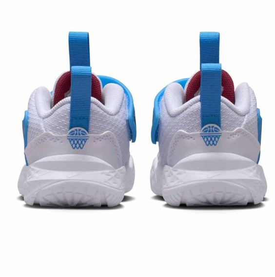 Buy Nike Team Hustle D 12 White White University Blue Baby Shoes | 24Segons