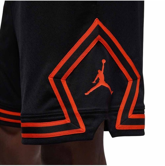 Buy Jordan Sport Diamond Dri-FIT Black Team Orange Shorts | 24Segons