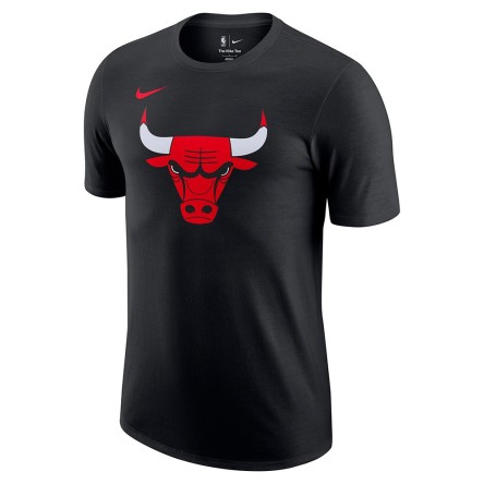Acheter un T-shirt noir avec logo de l'équipe des Chicago Bulls | T-shirt avec logo noir des Chicago Bulls 24Segons