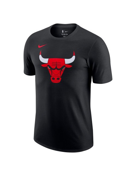 Acheter un T-shirt noir avec logo de l'équipe des Chicago Bulls | T-shirt avec logo noir des Chicago Bulls 24Segons