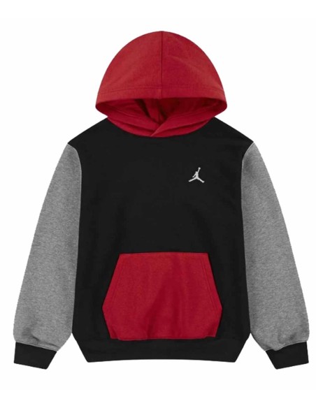 Buy Junior Jordan FT Pullover Hoodie Black Gym Red | 24Segons