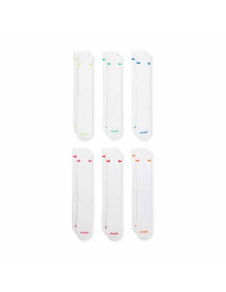Acheter Nike Everyday Plus Cushioned Training Crew Multi-Color White Socks | 24Segons