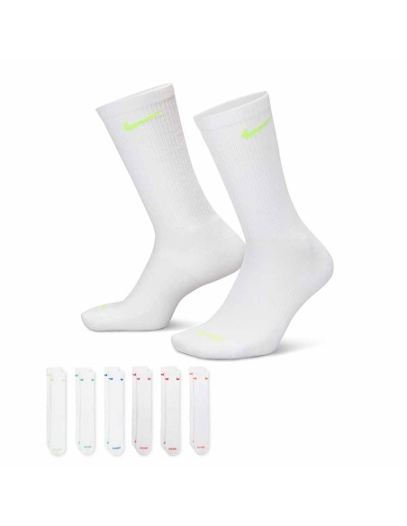 Acheter Nike Everyday Plus Cushioned Training Crew Multi-Color White Socks | 24Segons