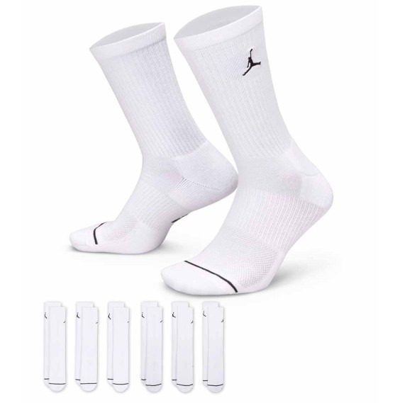 Acquista Calzini Jordan Everyday Cushioned Crew Bianco Pk.6 | 24Segons