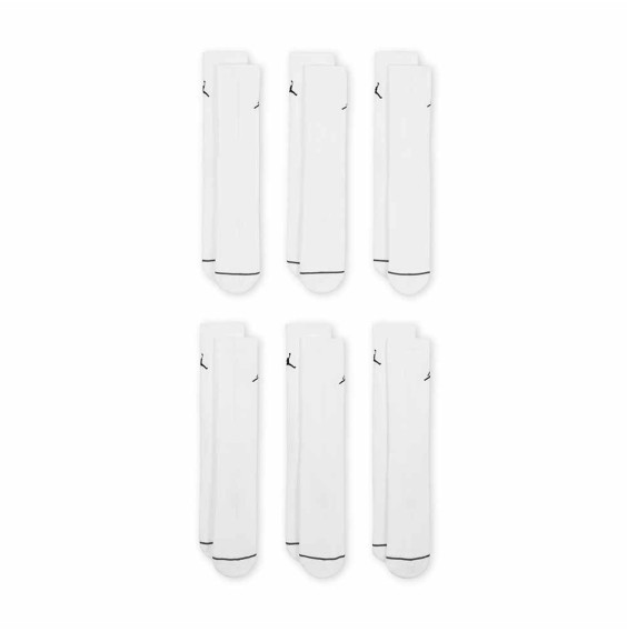 Acheter des chaussettes Jordan Everyday Cushioned Crew White Pk. 6 | 24Segons