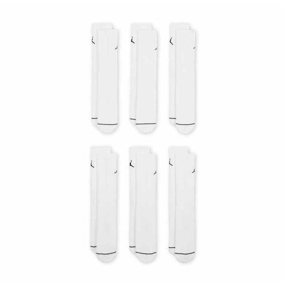 Buy Jordan Everyday Cushioned Crew White Pk.6 Socks | 24Segons