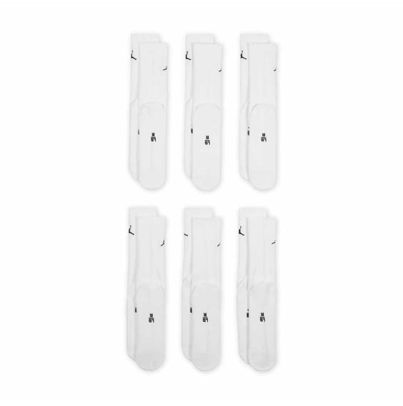 Buy Jordan Everyday Cushioned Crew White Pk.6 Socks | 24Segons