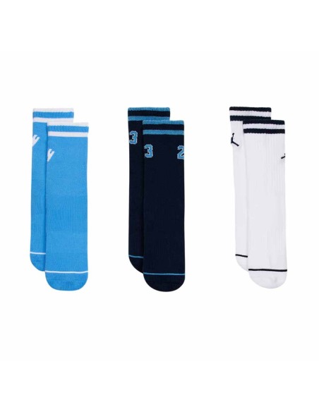 Buy Kids Varsity Jersey Crew Socks Blue White Black 3P | 24Segons