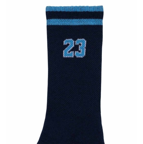 Buy Kids Varsity Jersey Crew Socks Blue White Black 3P | 24Segons
