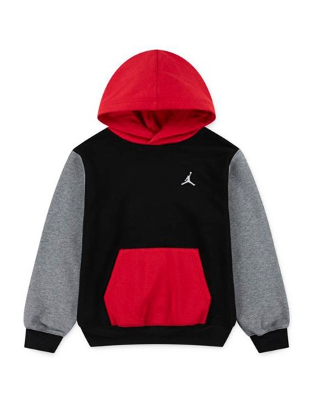 Acquista Felpa Junior Jordan Brooklyn Fleece PO Nero Rosso | 24Segons