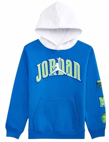 Buy Jordan Junior Gametime Fleece Sport Blue Hoodie| 24Segons