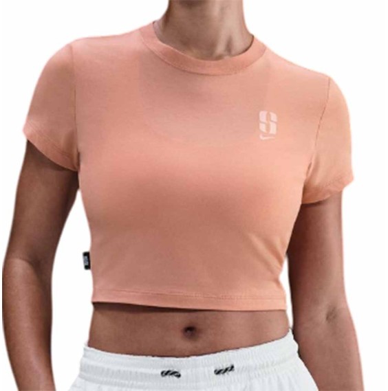 Buy Woman Sabrina Cropped Rose Gold T-shirt | 24Segons
