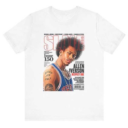 Buy Allen Iverson 76ers NBA Slam White T-Shirt 24Segons