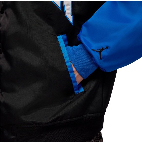 Buy Jacket Jordan Brooklyn University Black Sport Blue | 24Segons