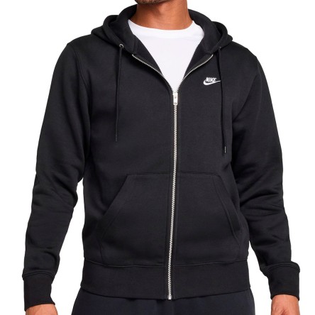 Comprar Sudadera Nike Club Fleece Full Zip Black | 24Segons