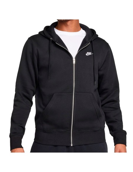 Acquistare Nike Club Fleece Full Zip Hoodie Black | 24Segons