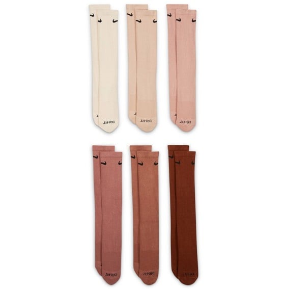 Comprar Calcetines Nike Cushioned Training Crew Multi Brown 6PK|24Segons