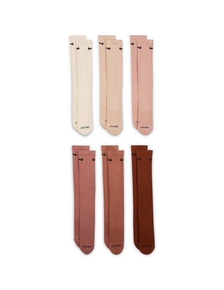 Comprar Calcetines Nike Cushioned Training Crew Multi Brown 6PK|24Segons
