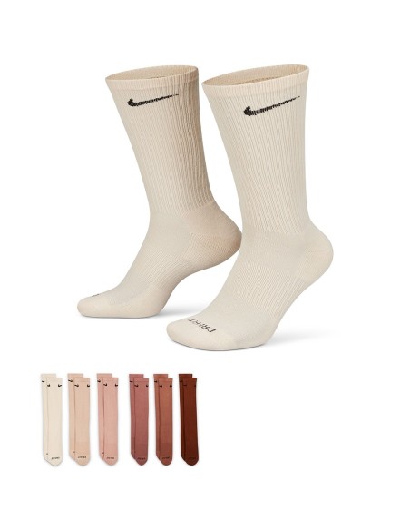 Comprar Calcetines Nike Cushioned Training Crew Multi Brown 6PK|24Segons
