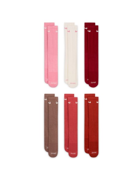 Acheter Nike Everyday Plus Cushioned Training Crew Pink Tones 6PK| Socks24Segons