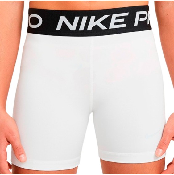 Comprar Malla Nike Pro Girl's Dri-Fit 3IN White Short | 24Segons