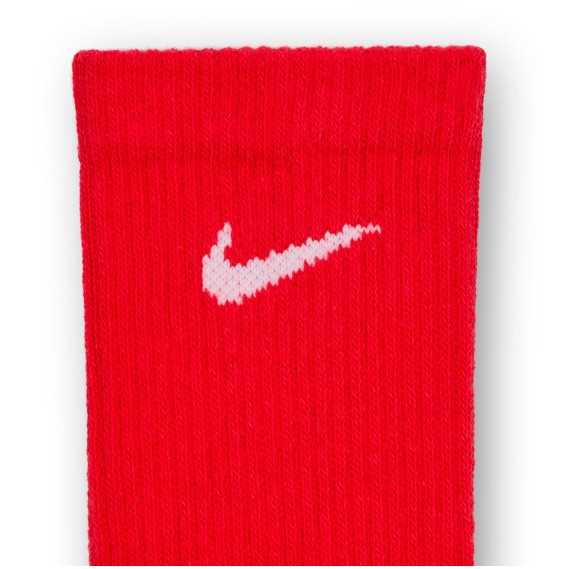 Buy Nike Everyday Plus Cushioned Crew White Red Blue 3pk| Socks24Segons