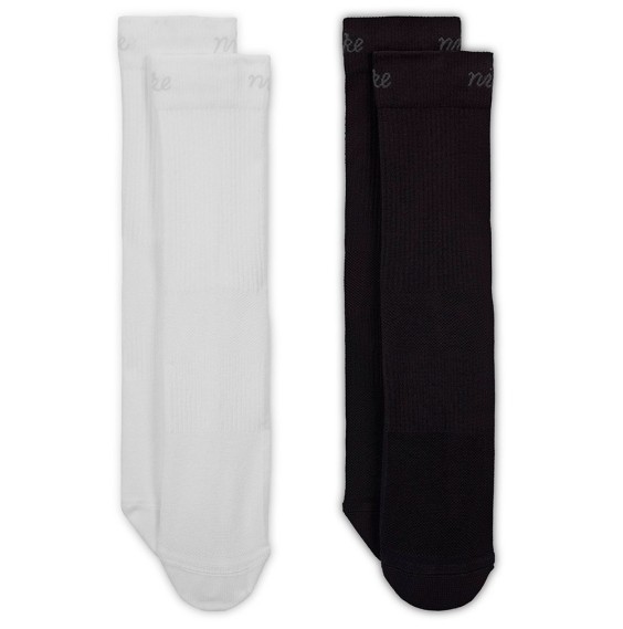 Acheter des chaussettes pour femmes Nike Everyday Plus Lightweight Crew Black White 2Pk |24Segons