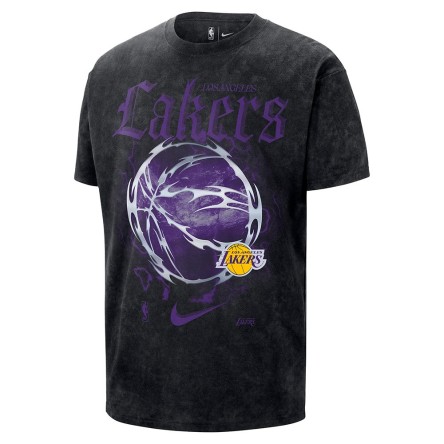 Acquista Nike Lakers Courtside Halloween T-shirt nera 24Segons