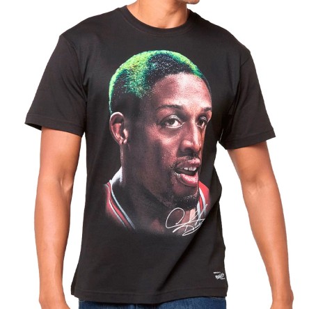 Acquista la T-shirt Dennis Rodman Big Face Black | Maglietta Dennis Rodman Big Face Black 24Segons