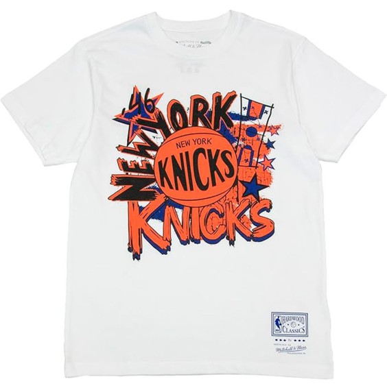 Acheter New York Knicks HWC Play by Play White T-Shirt | New York Knicks HWC Play by Play White Jersey 24Segons