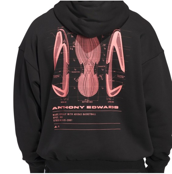Comprar adidas Sudadera Anthony Edwards Schematic GFX Black | 24Segons