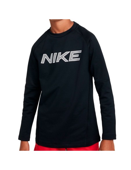 Buy Junior T-shirt Nike Crew Warm Up Dri-FIT Black | 24Segons