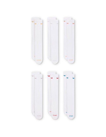 Buy Socks Nike Everyday Plus White Multi Logo 6pk | 24Segons