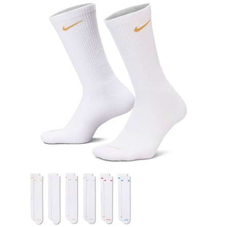 Acquista i calzini Nike Everyday Plus White Multi Logo 6pk | 24Segons