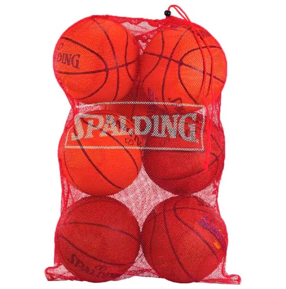Buy Bag Spalding Mesh 6 Balls Red | 24Segons