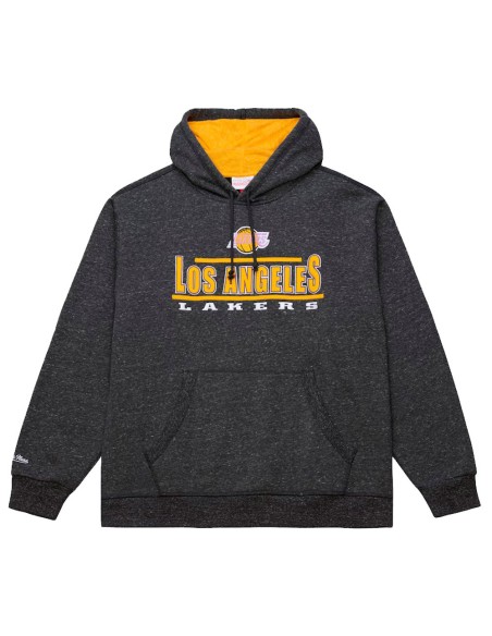 Acheter Sweatshirt Lakers Throwback Current Logo Fleece Noir 24Segons
