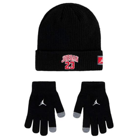 Buy Set Junior Gloves Set Gloves Jordan 23 Jersey Black | 24Segons