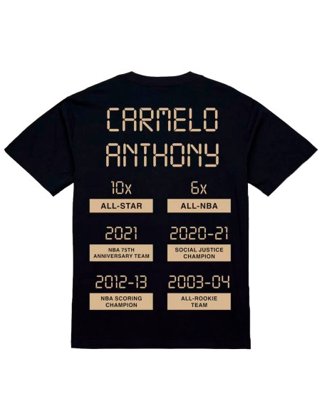 Comprar Samarreta Carmelo Anthony Nuggets Numbers Gold Black |24Segons