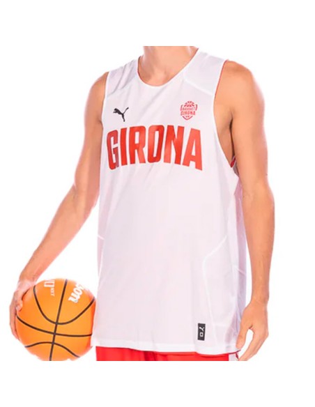 Buy T-Shirt Puma Basquet Girona Reversible White Red | 24Segons