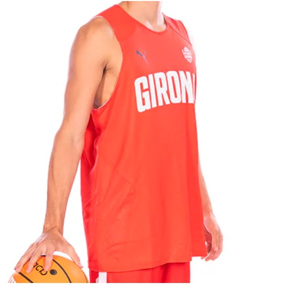 Buy T-Shirt Puma Basquet Girona Reversible White Red | 24Segons