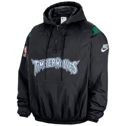 Acheter Timberwolves Hardwood Therma-FIT 1/2 Zip Sweatshirt Noir|24Segons