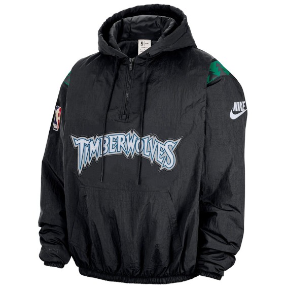 Acheter Timberwolves Hardwood Therma-FIT 1/2 Zip Sweatshirt Noir|24Segons