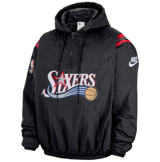 Acheter 76ers Sweatshirt 25-26 Hardwood Therma-FIT 1/2 Zip Noir|24Segons